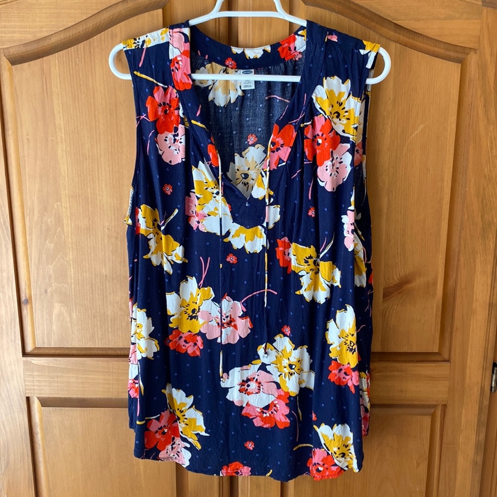 Old Navy Tall Floral and Polka Dot Tank